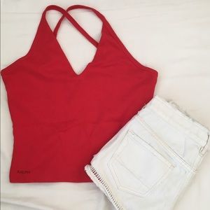Red Ralph Lauren Halter-like top
